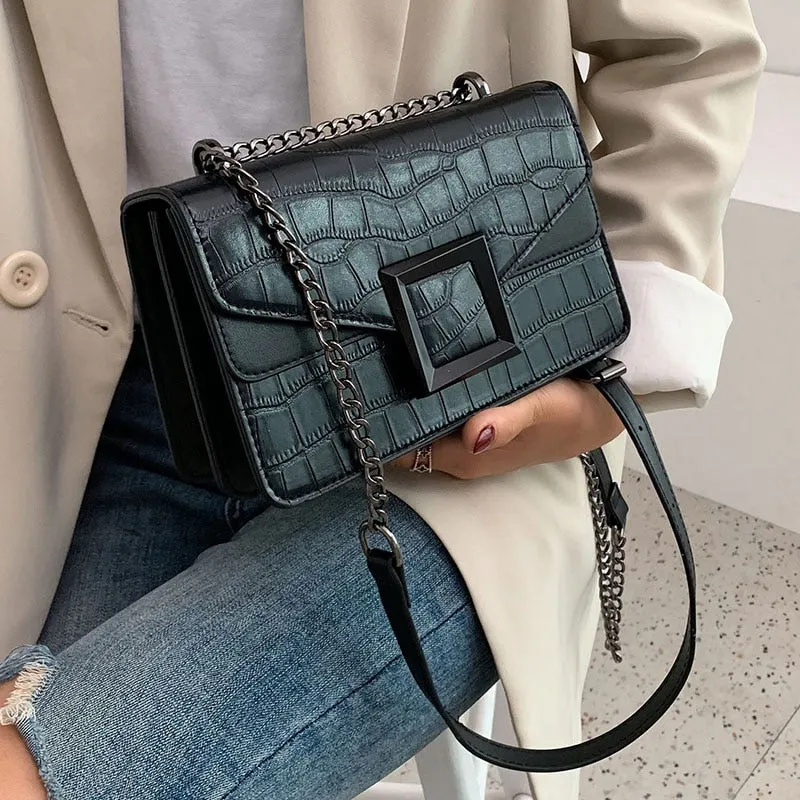Sacs à bandoulière en cuir pour femmes collection 2023 / Petit sac à bandoulière Messenger Femme Chaîne de luxe Sacs à main