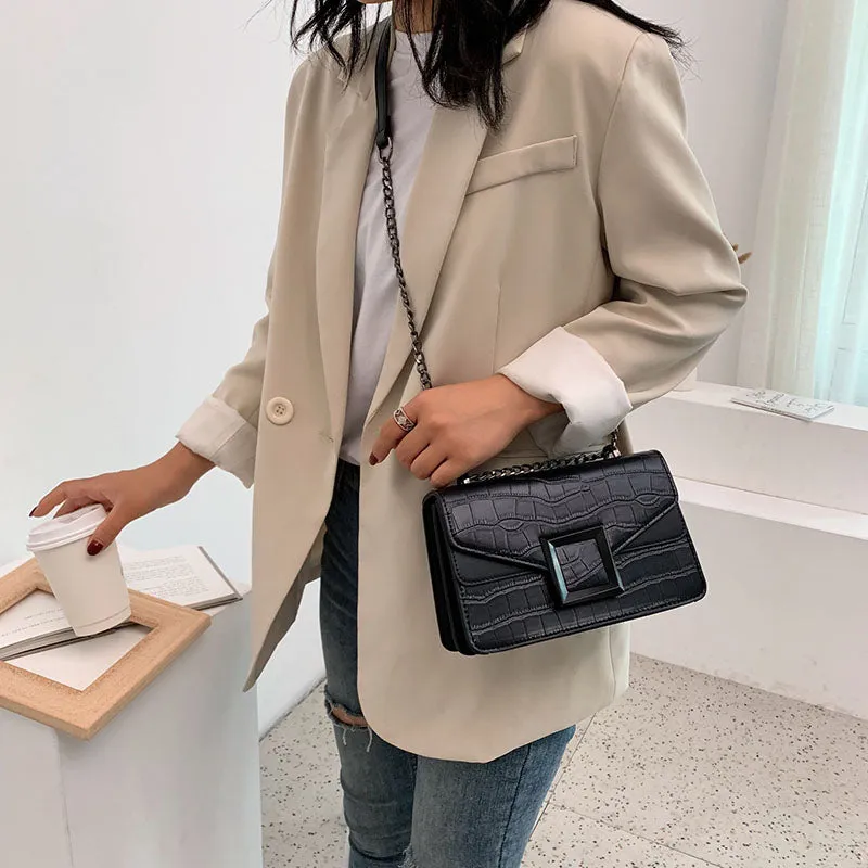 Sacs à bandoulière en cuir pour femmes collection 2023 / Petit sac à bandoulière Messenger Femme Chaîne de luxe Sacs à main