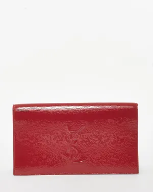 Saint Laurent Red Patent Leather YSL Belle De Jour Clutch Bag
