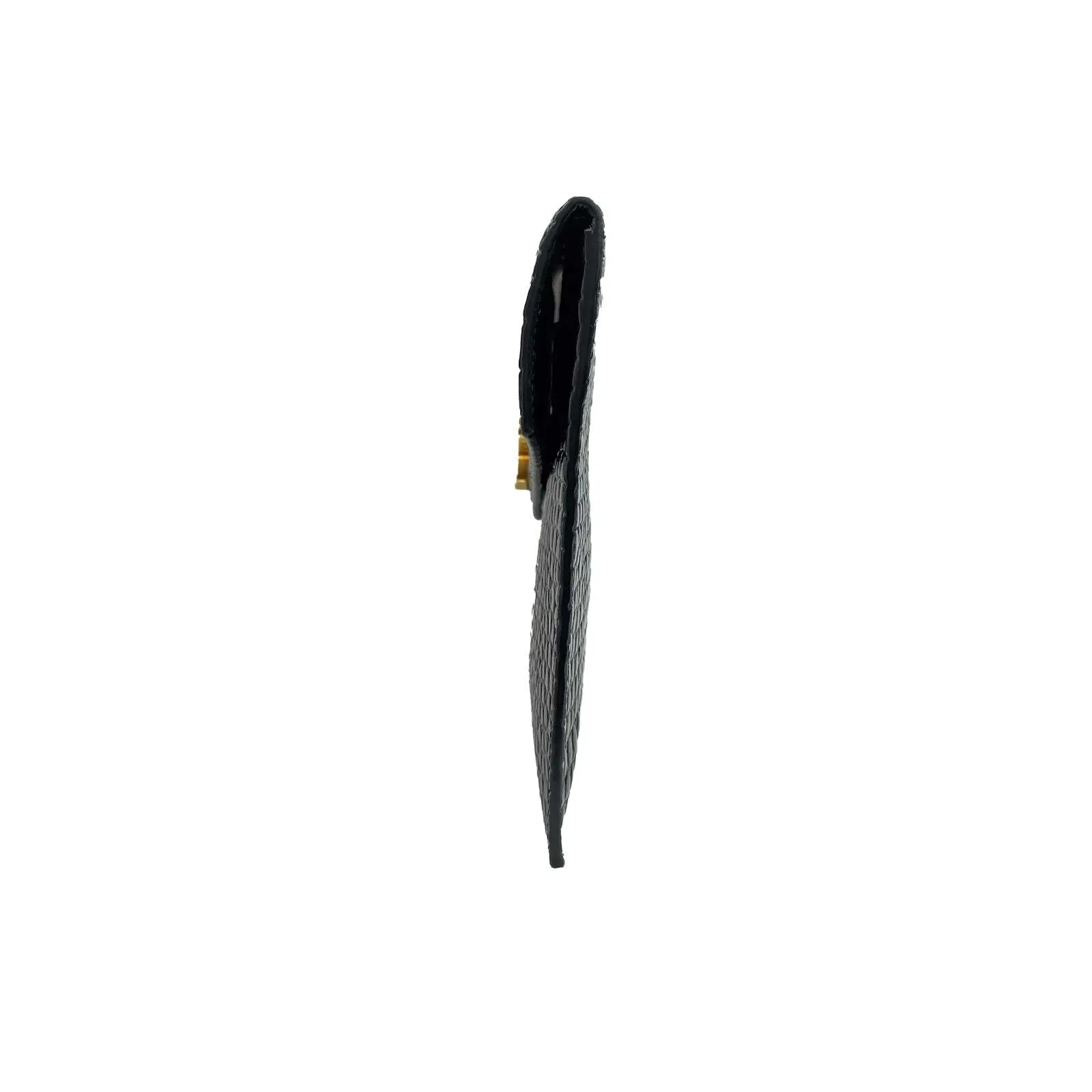 Saint Laurent - Uptown Pouch - Black Patent Calfskin Leather Embossed Alligator