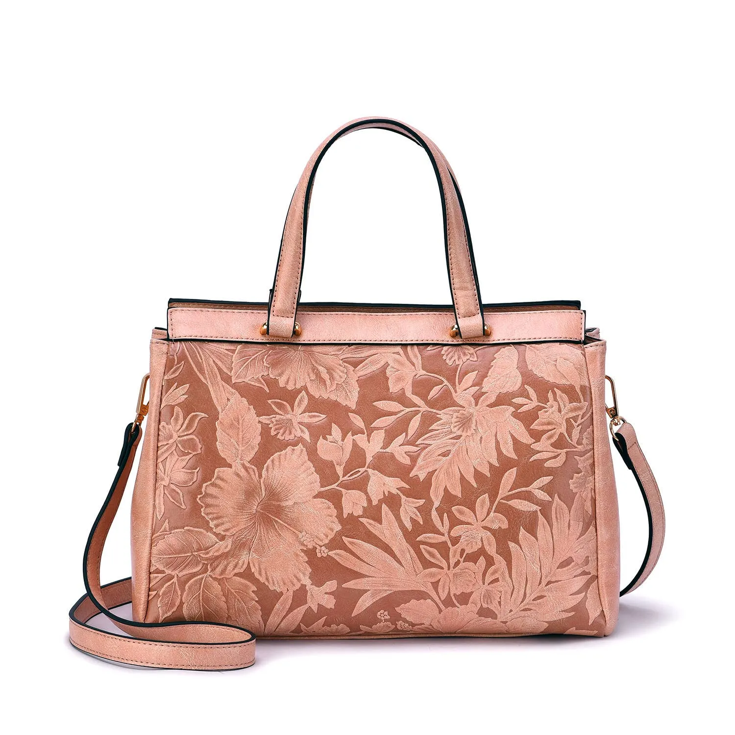 Salome 3D Embossed Floral Satchel