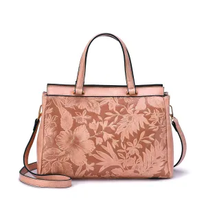 Salome 3D Embossed Floral Satchel