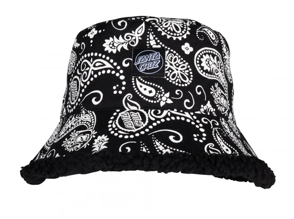 Santa Cruz Screaming Paisley Womens Bucket Hat - Black/White