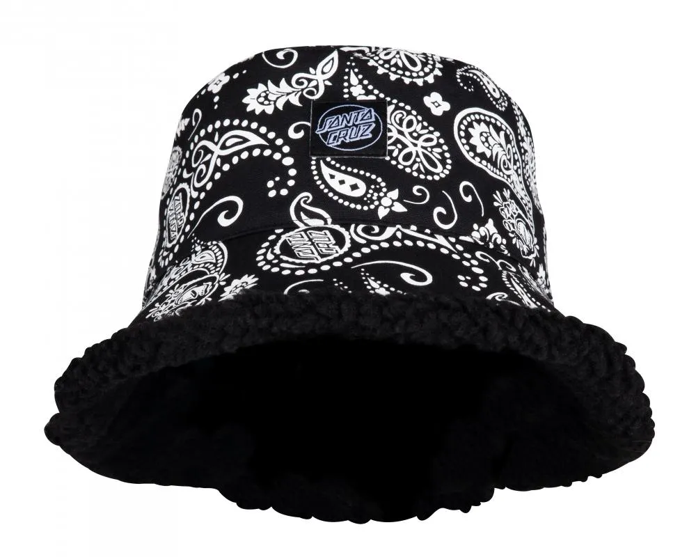 Santa Cruz Screaming Paisley Womens Bucket Hat - Black/White