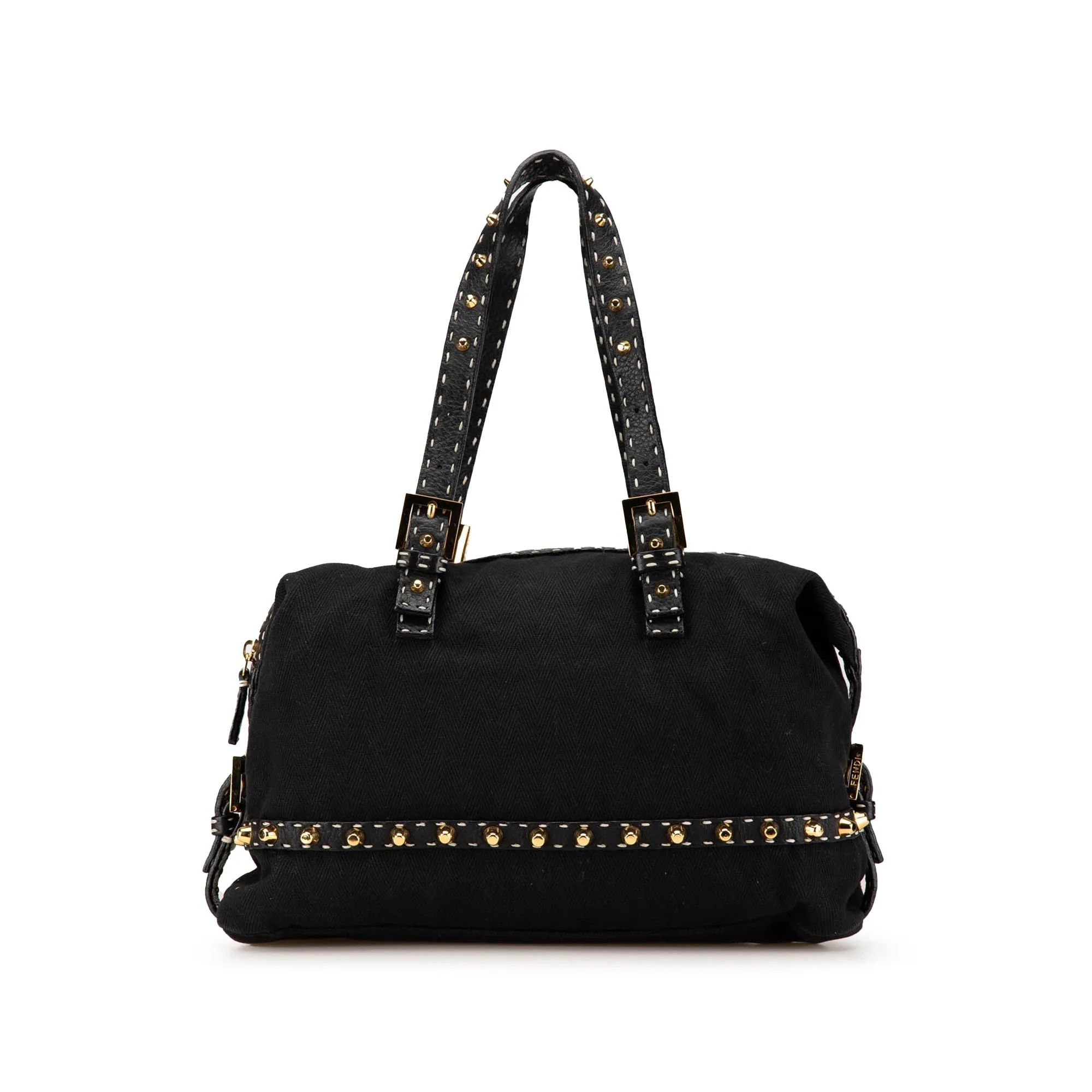 Selleria Studded Canvas Shoulder Bag