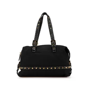 Selleria Studded Canvas Shoulder Bag