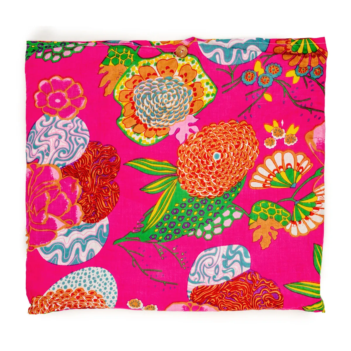 Serendipity Cotton Quilted Tote - Tropical Fuchsia