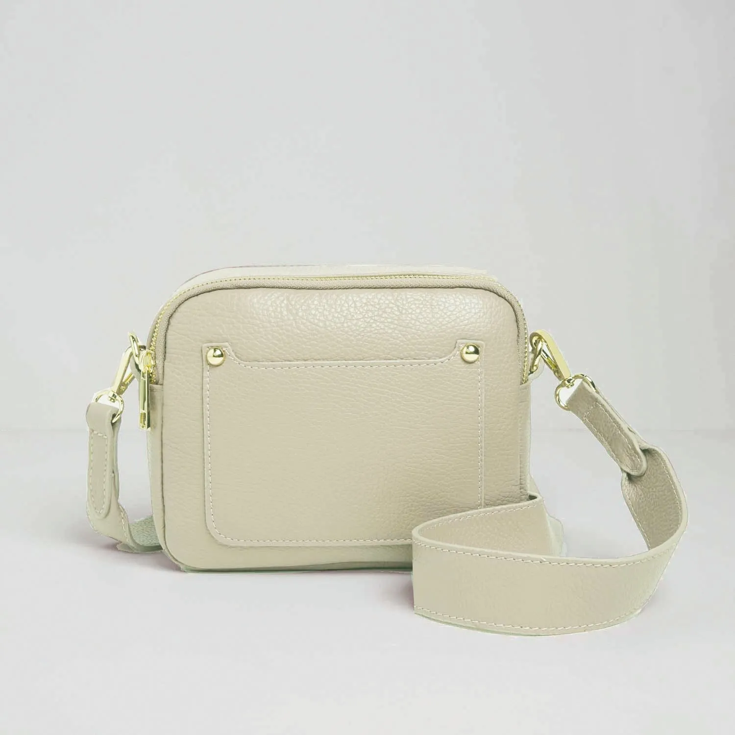 Sienna Crossbody Bag in Cream with Orange Aztec Strap