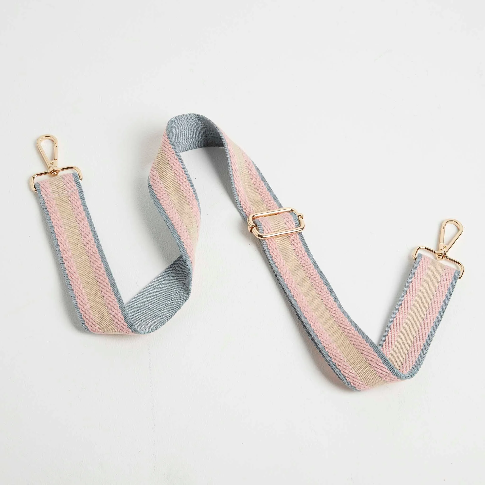 Sienna Crossbody Bag in Dark Taupe with Pastel Strap