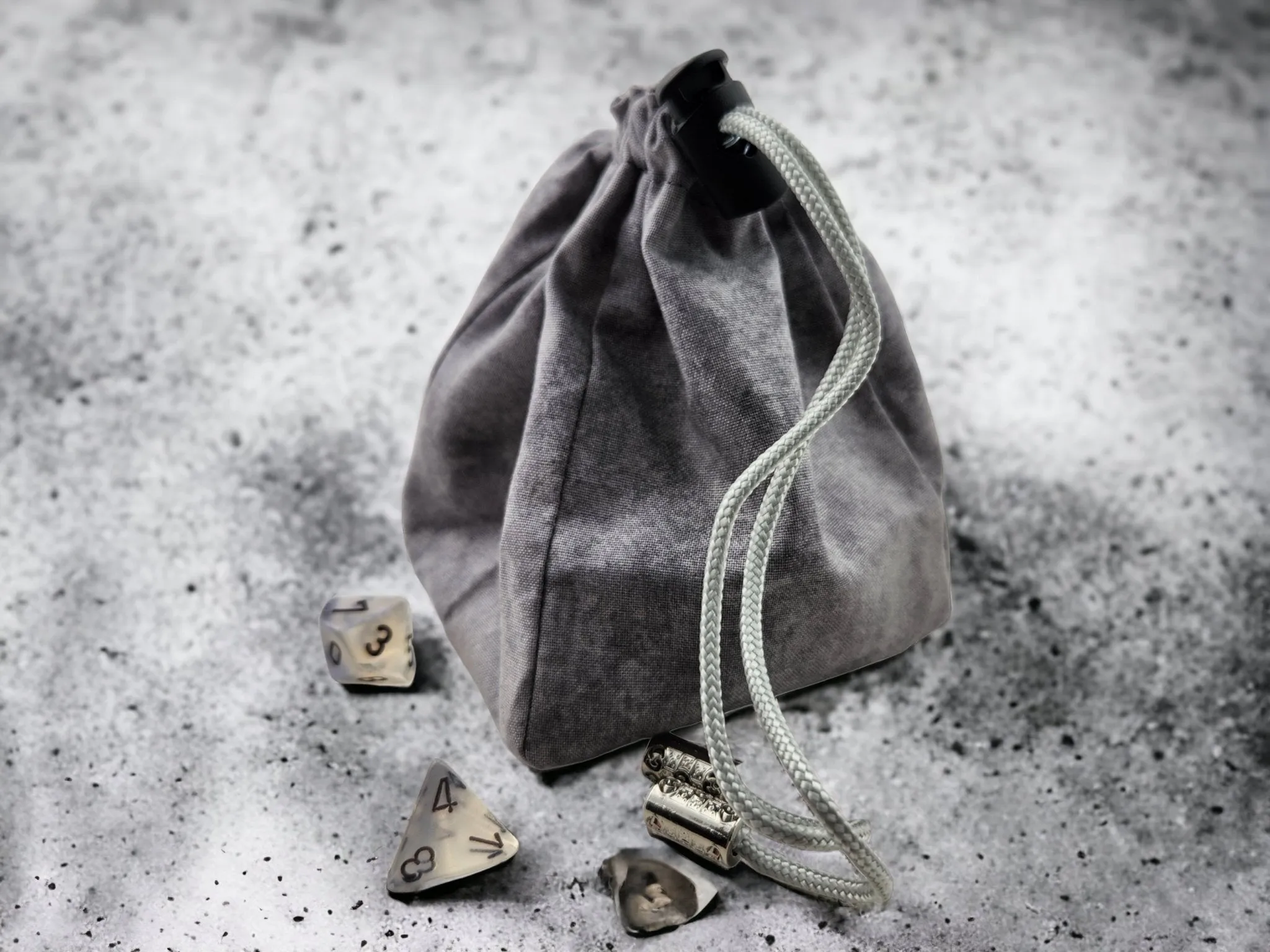 Silver Wolf Dice Bag