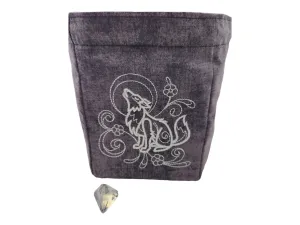 Silver Wolf Dice Bag