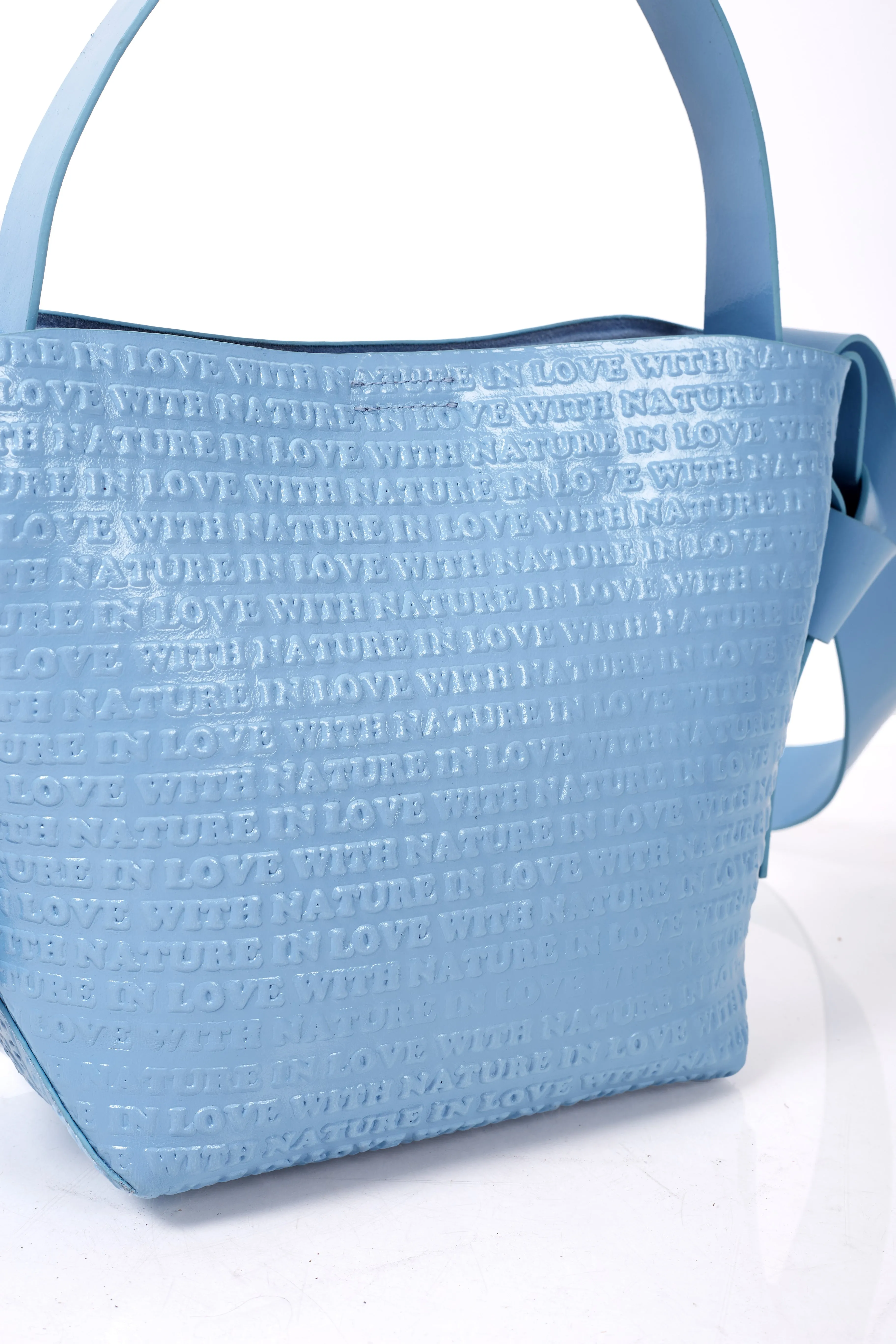 Sky Blue Knotty Crossbody Top Handle Bag