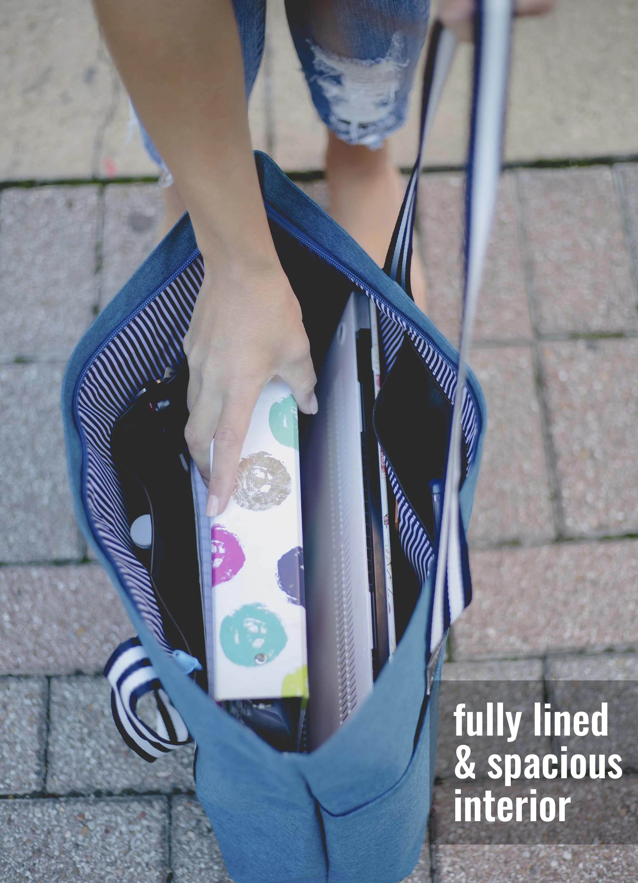 Sleep All Day Nurse All Night Teal Tessa Zippered Tote Bag