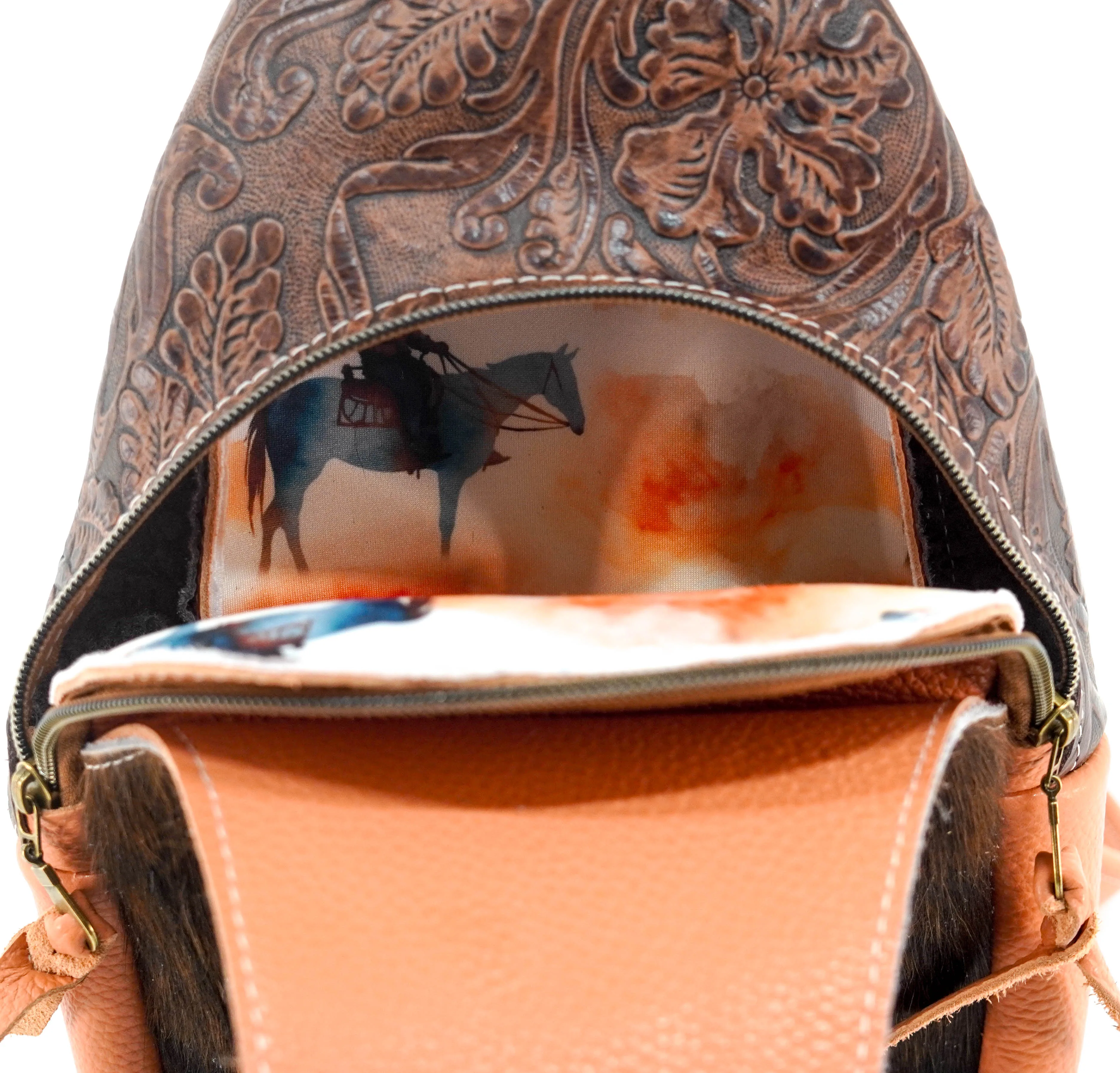 Sling Bag - Red Brindle w/ Cowboy tool