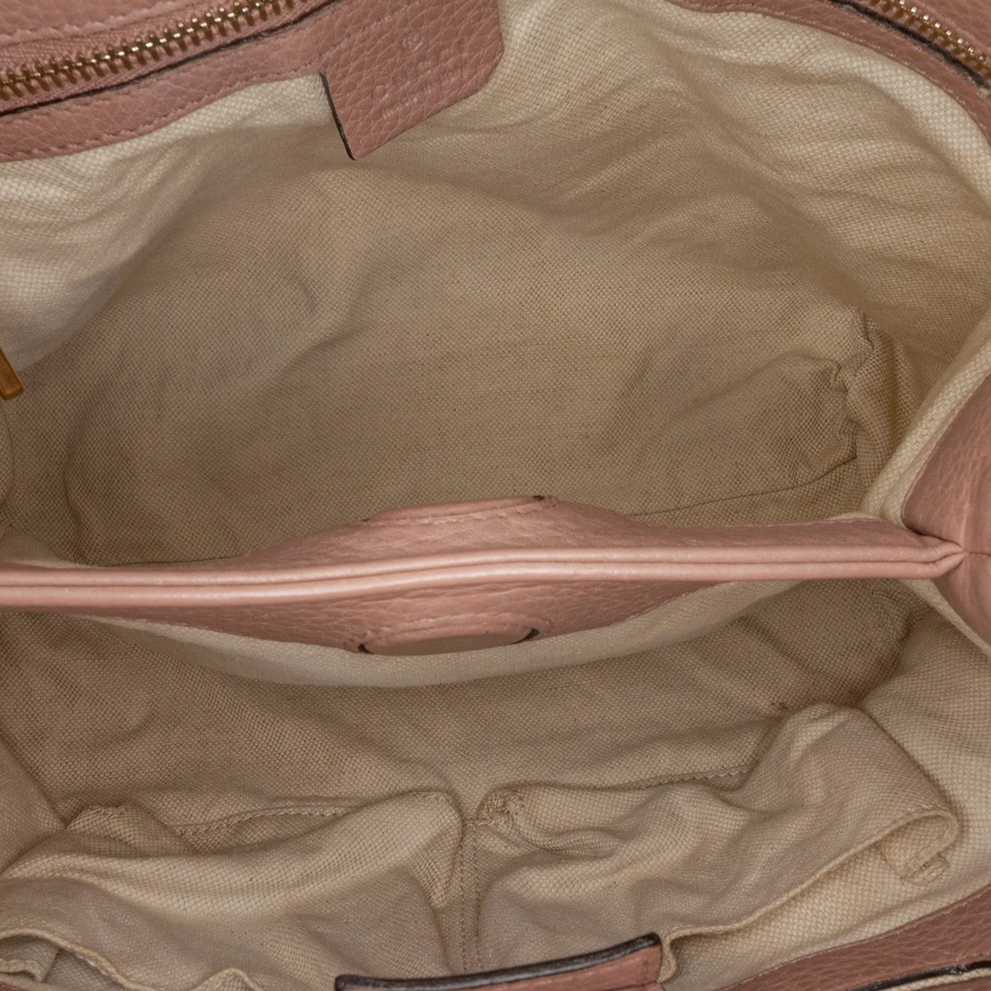 Small Calfskin Bamboo Shopper Satchel