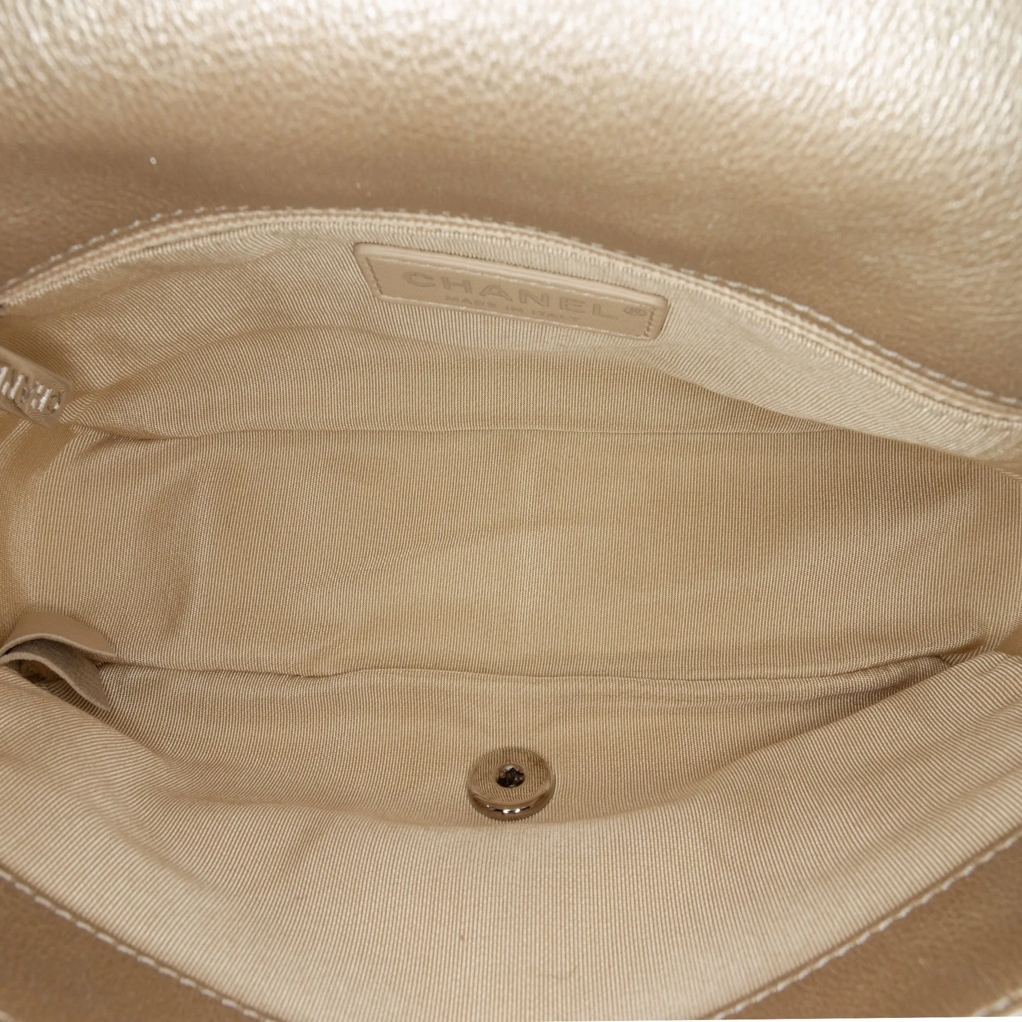 Small Chevron Studded Calfskin Flap