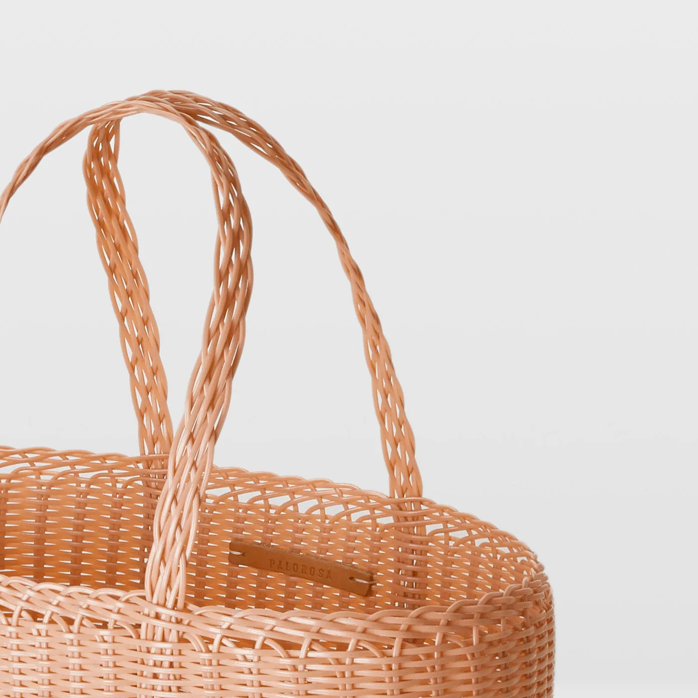 SMALL FLAT BASKET - PEACH