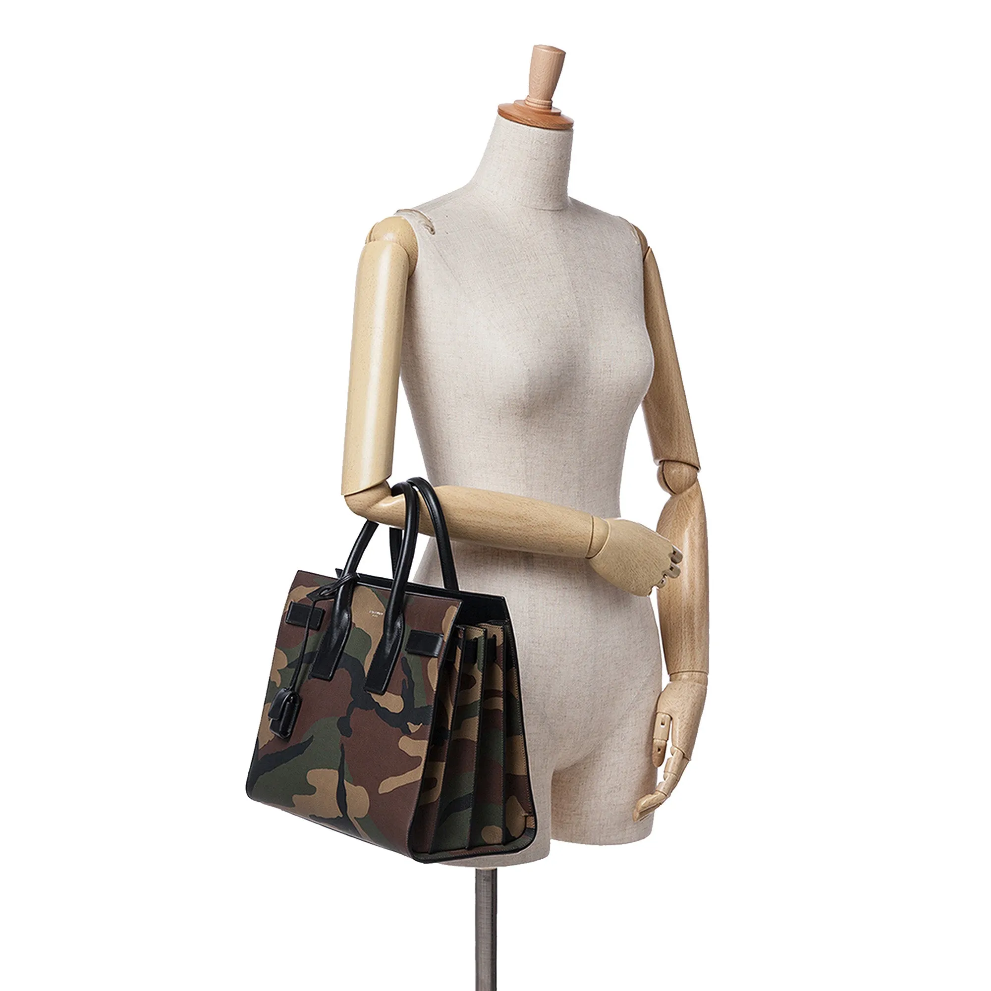 Small Leather Camouflage Sac De Jour Satchel