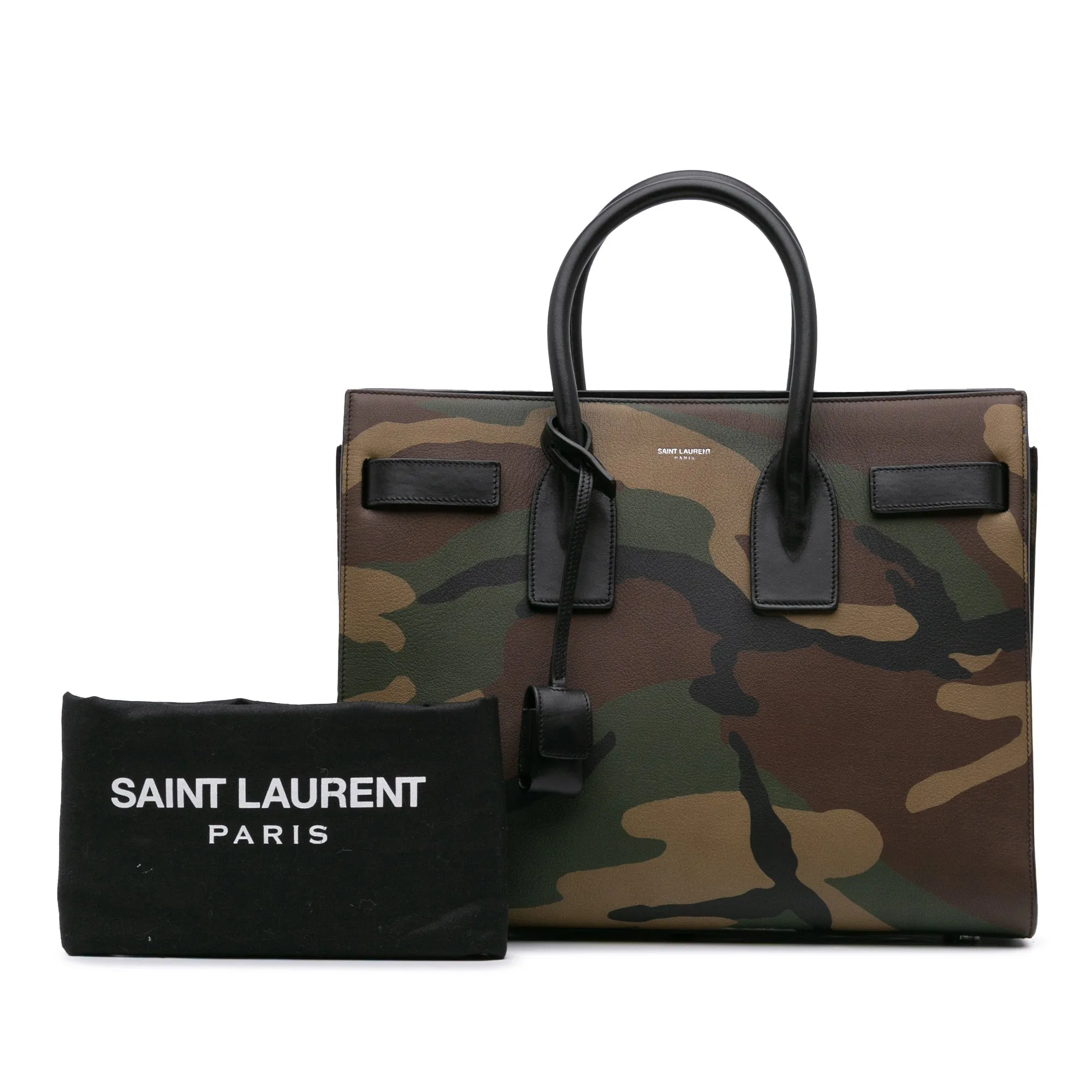 Small Leather Camouflage Sac De Jour Satchel