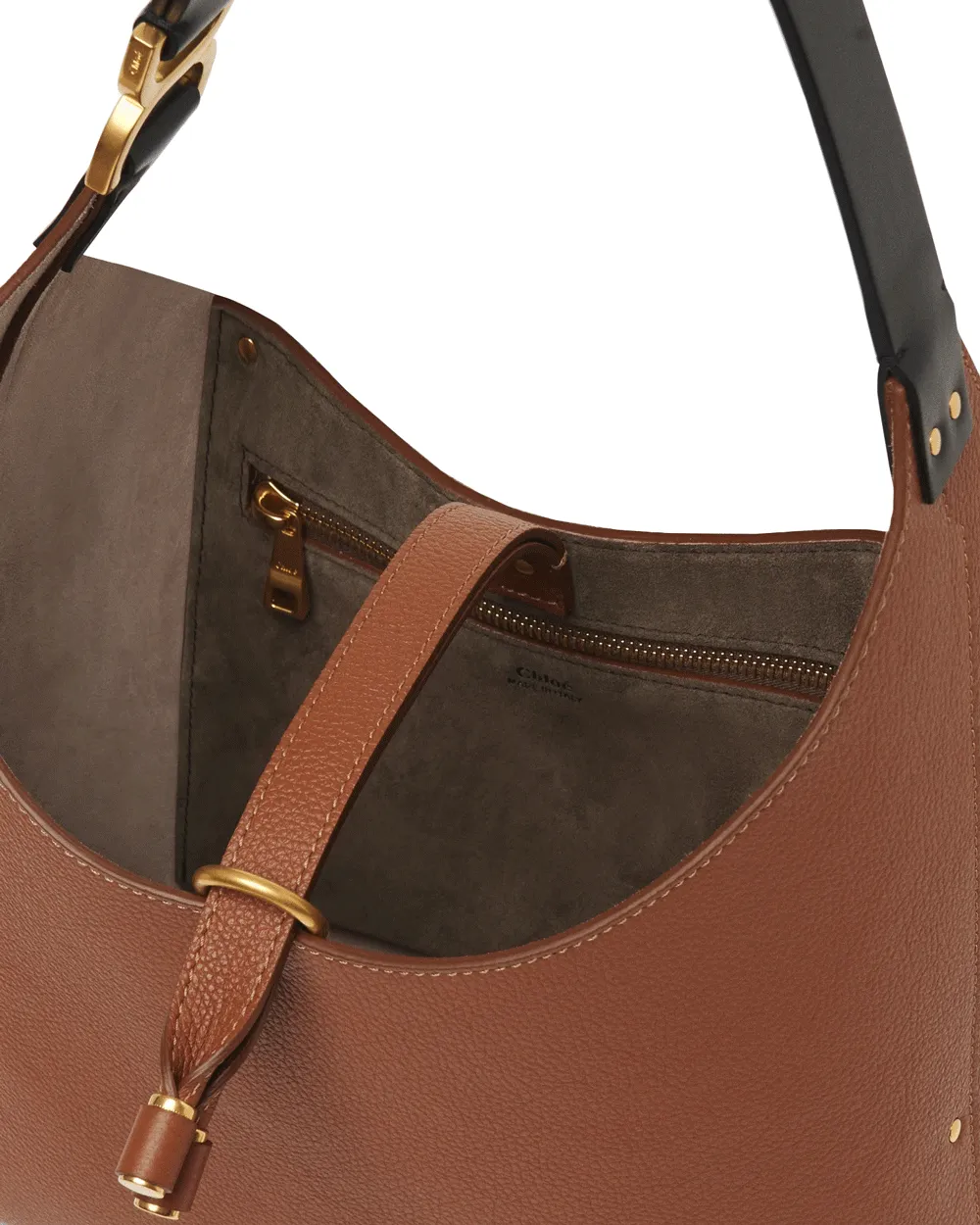 Small Marcie Hobo Shoulder Bag in Tan