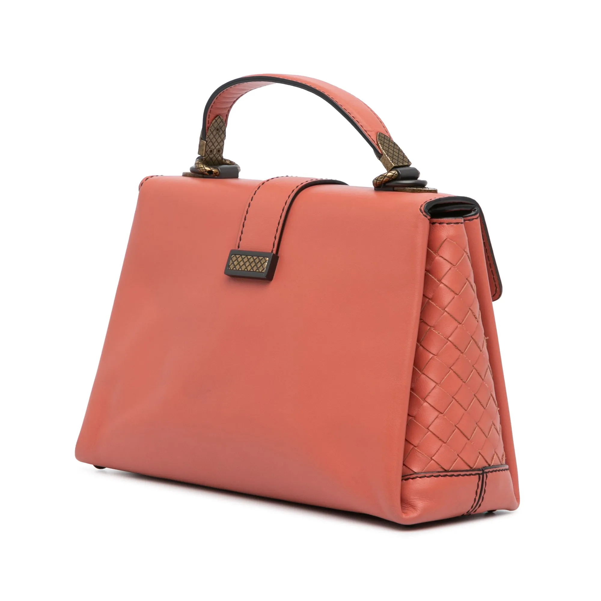 Small Nappa Intrecciato Piazza Satchel