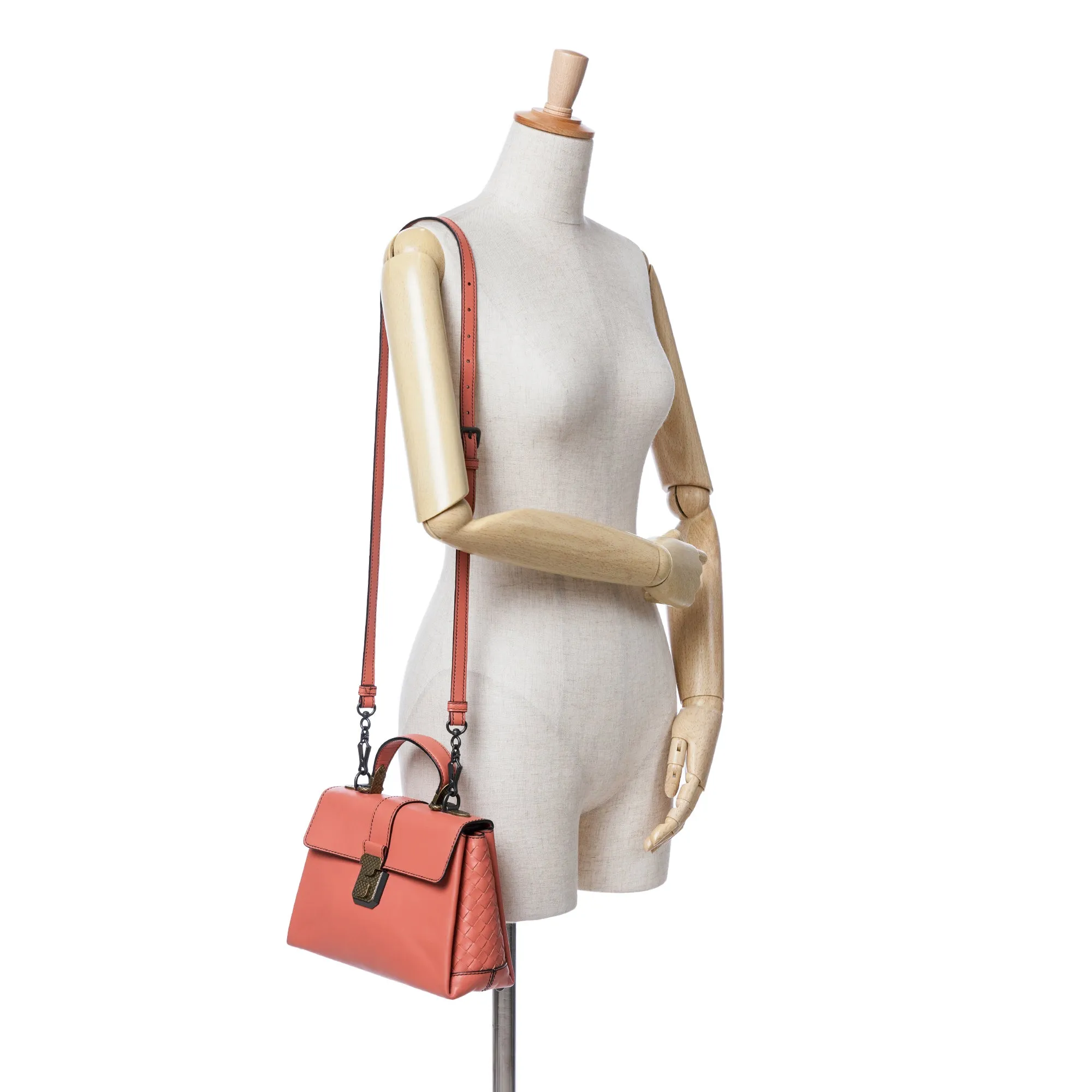 Small Nappa Intrecciato Piazza Satchel
