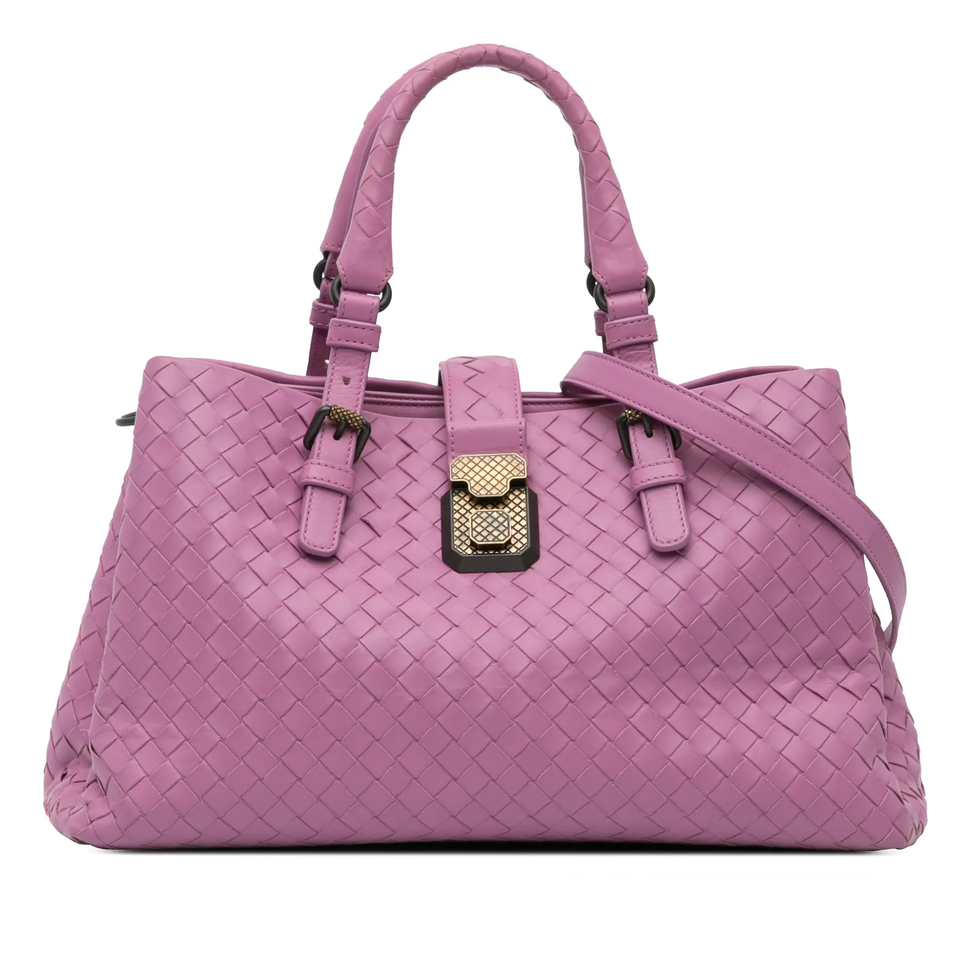 Small Nappa Intrecciato Roma Satchel