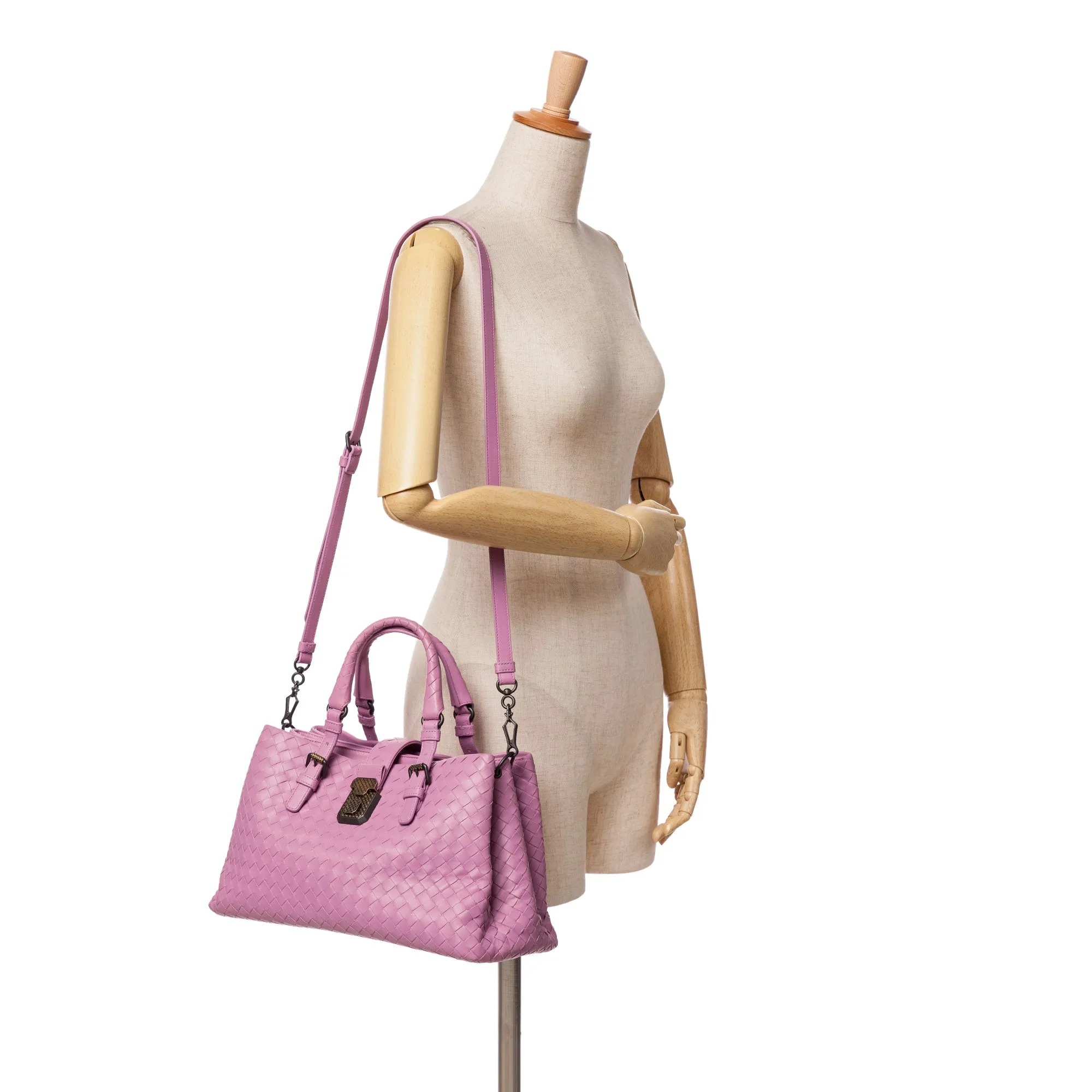 Small Nappa Intrecciato Roma Satchel