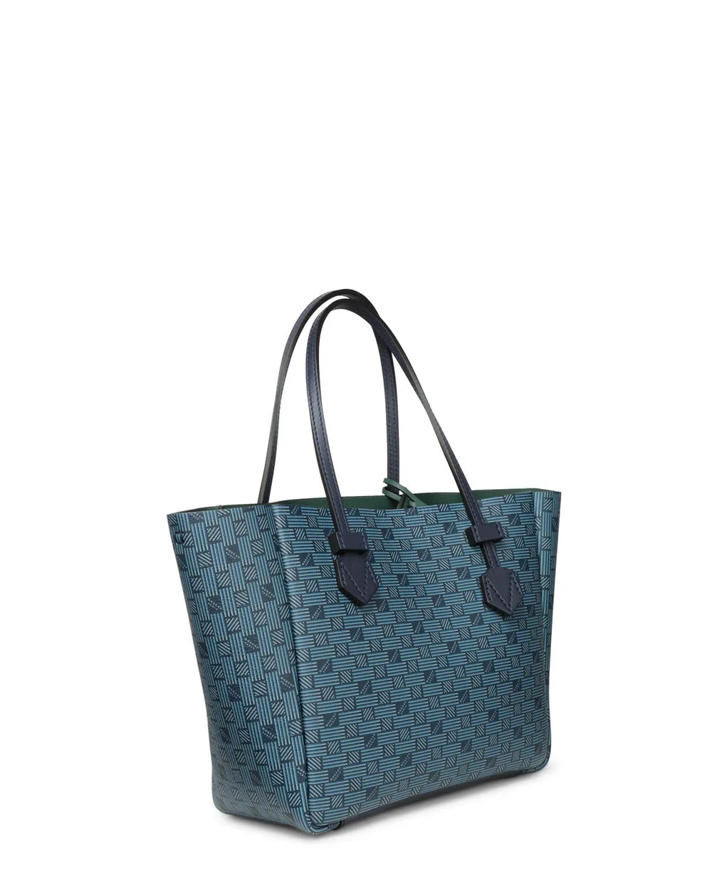 Small Vincennes Reverisble Tote in Navy and Green