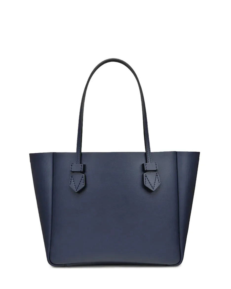 Small Vincennes Reversible Tote in Navy and Champagne