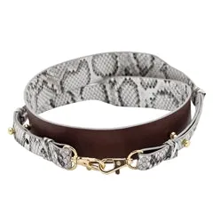 SNAKESKIN & MAROON PURSE STRAP