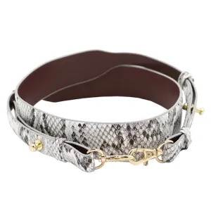 SNAKESKIN & MAROON PURSE STRAP