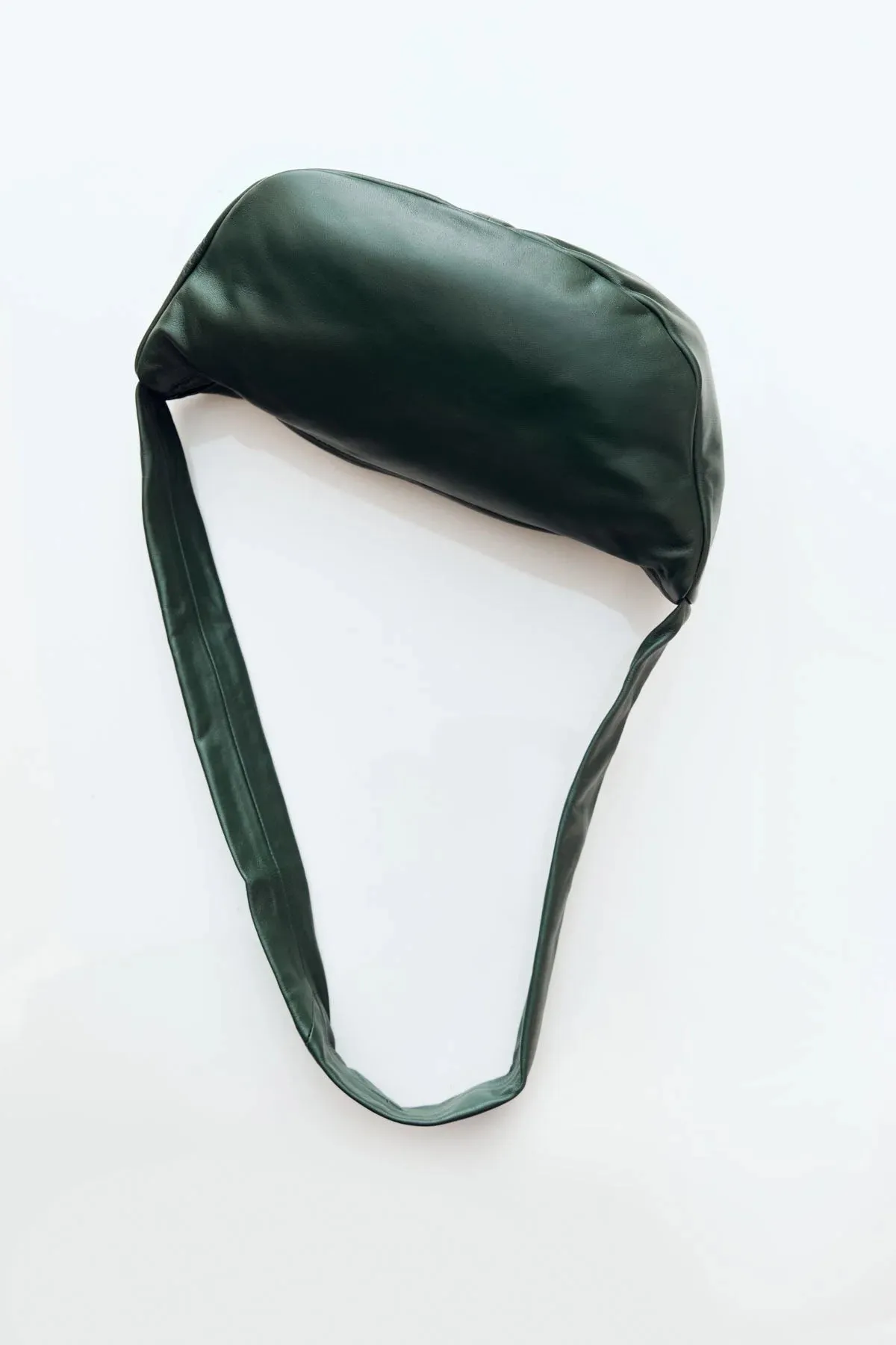 SOFT CRESCENT BAG - GREEN