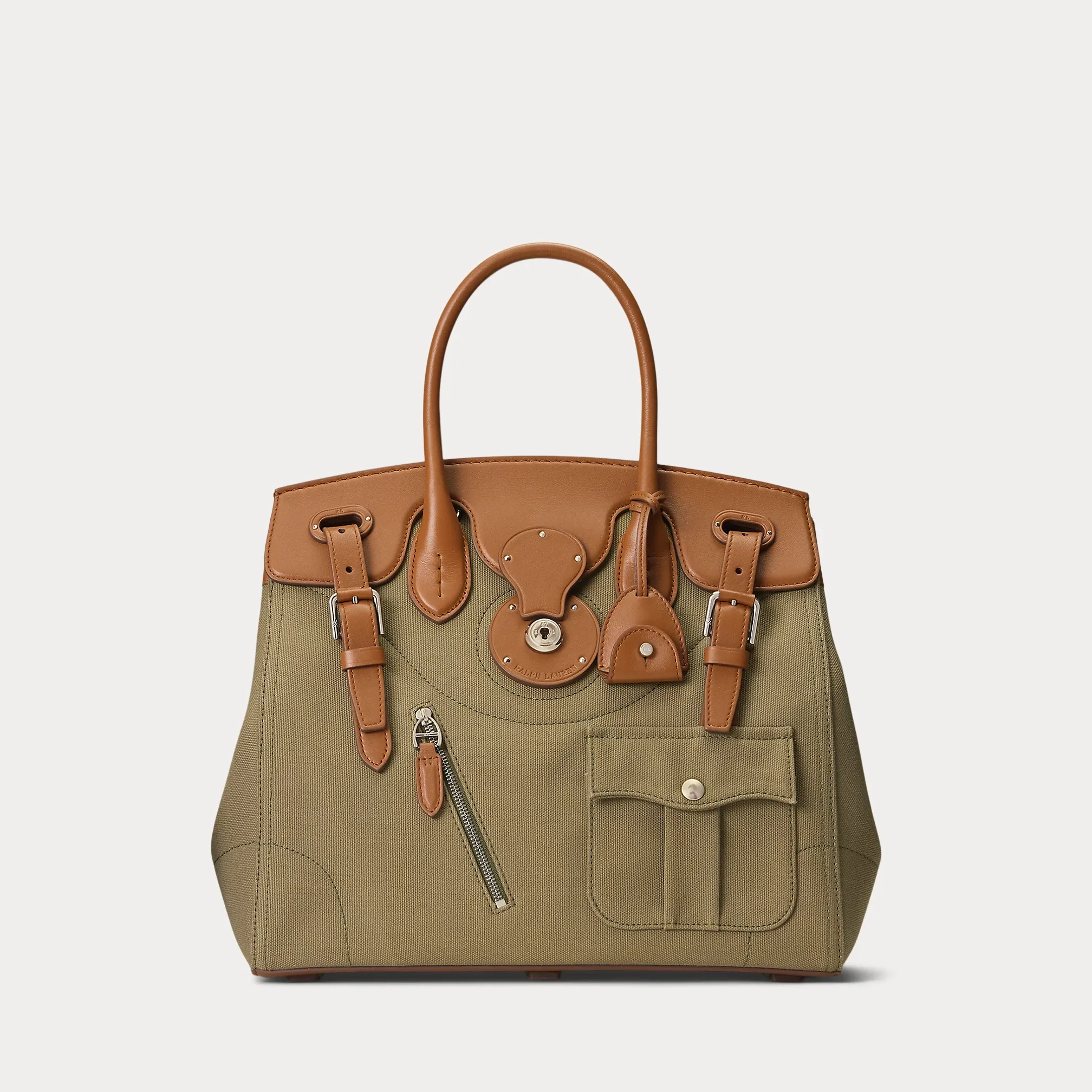 Soft Ricky 33 Calfskin-Trim Canvas Bag