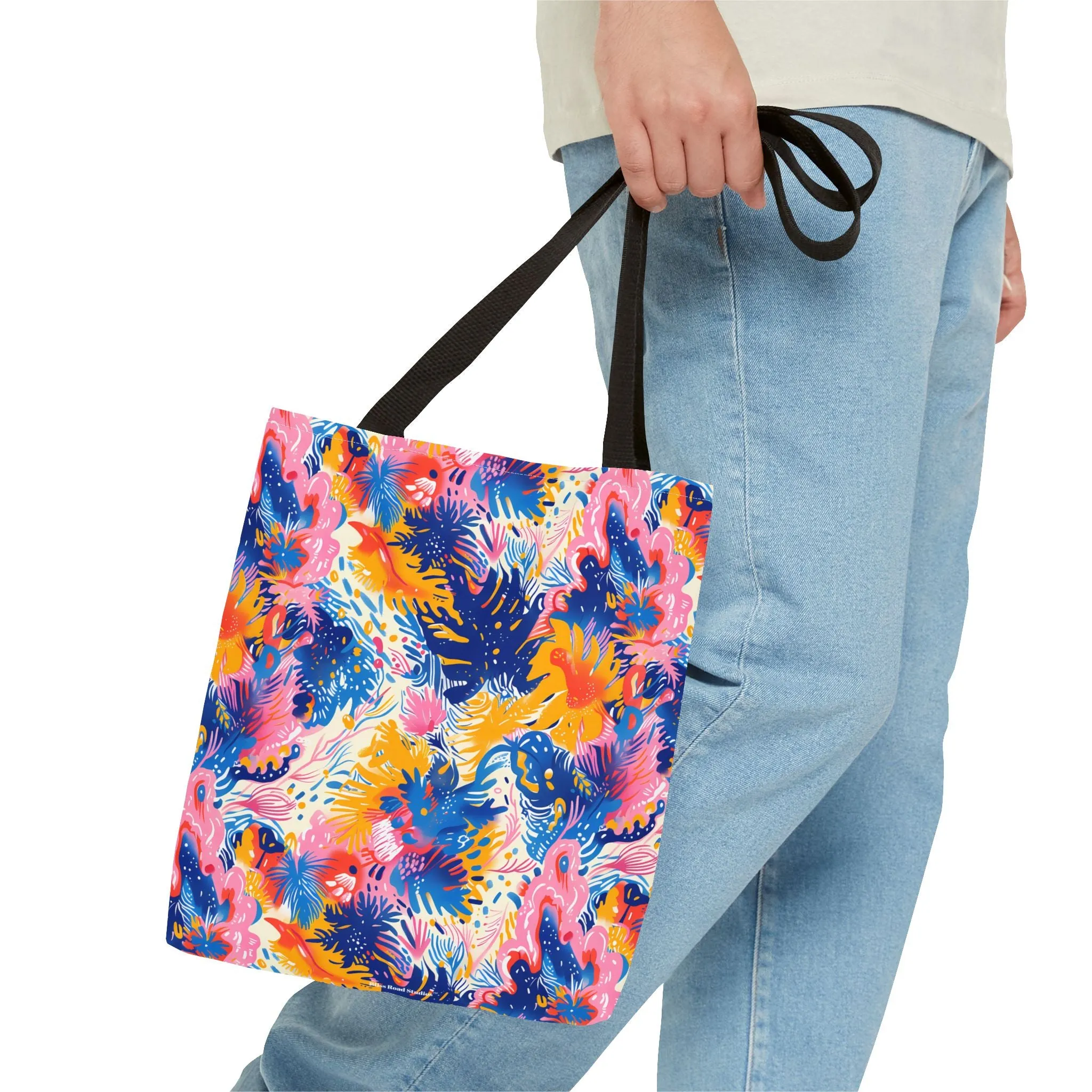Splatter Blossom Tote Bag - Make a Splash with Every Step! Available in 3 sizes.