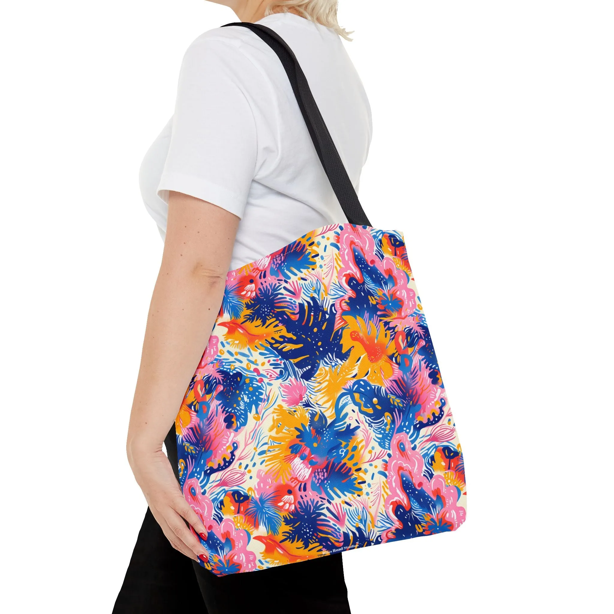 Splatter Blossom Tote Bag - Make a Splash with Every Step! Available in 3 sizes.