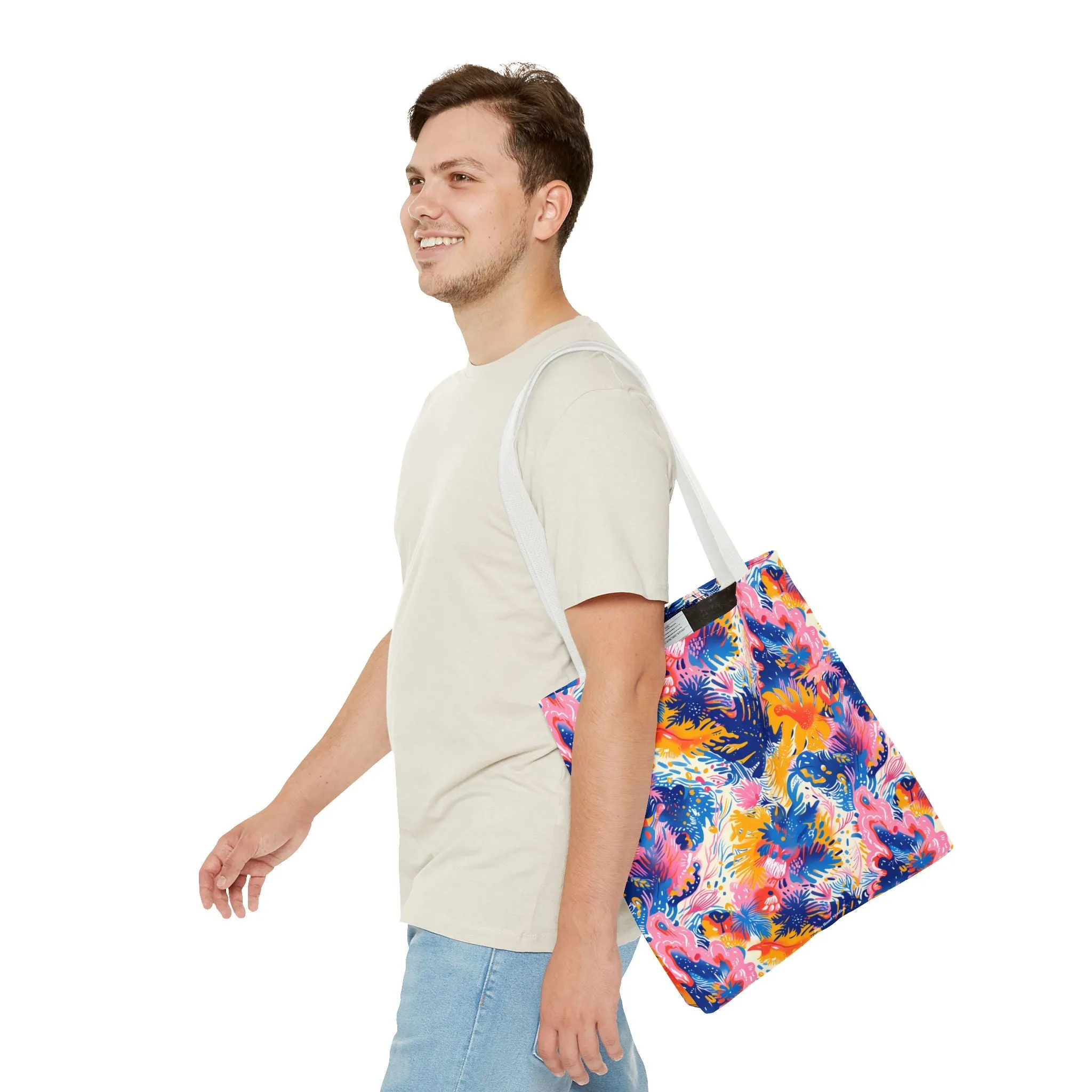 Splatter Blossom Tote Bag - Make a Splash with Every Step! Available in 3 sizes.
