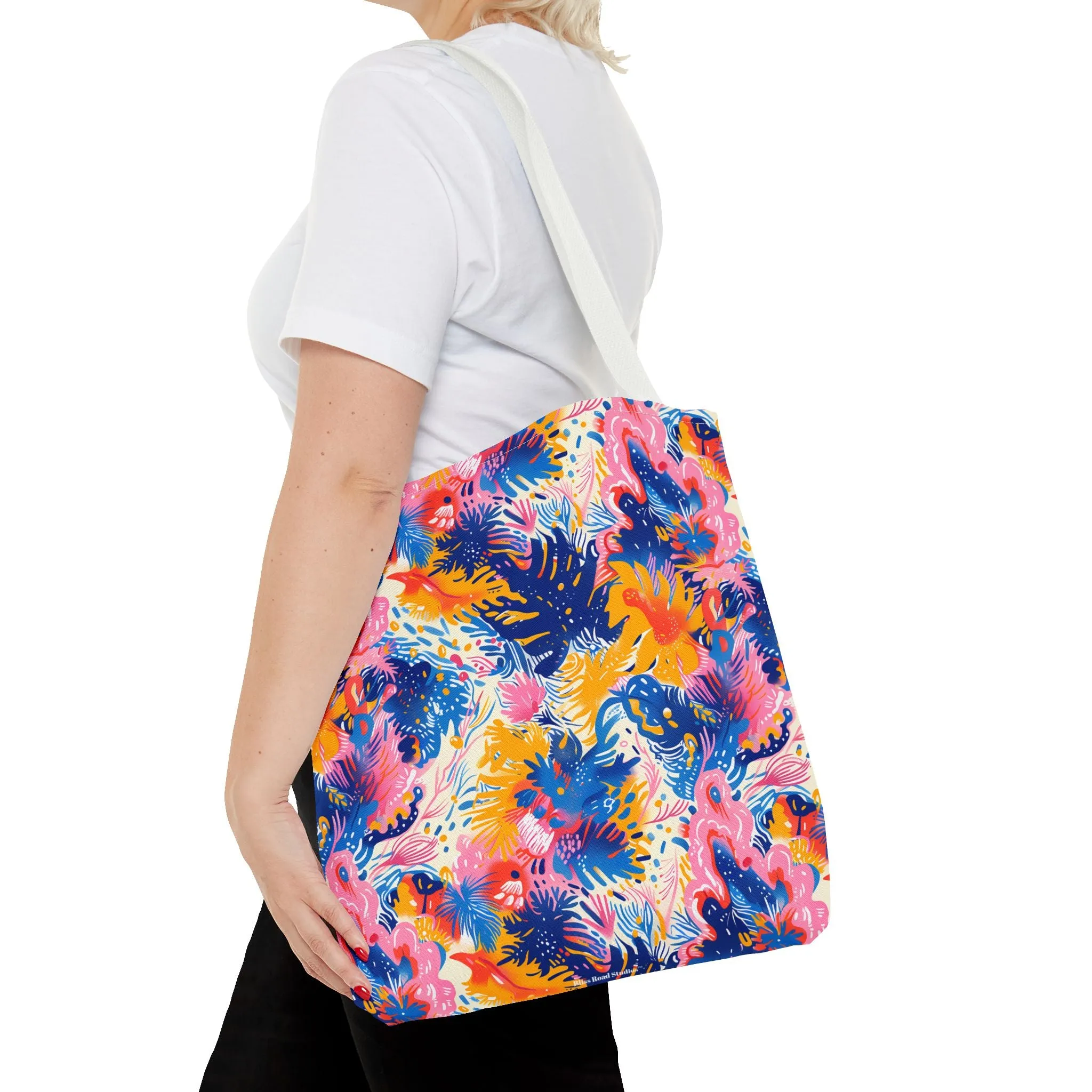 Splatter Blossom Tote Bag - Make a Splash with Every Step! Available in 3 sizes.