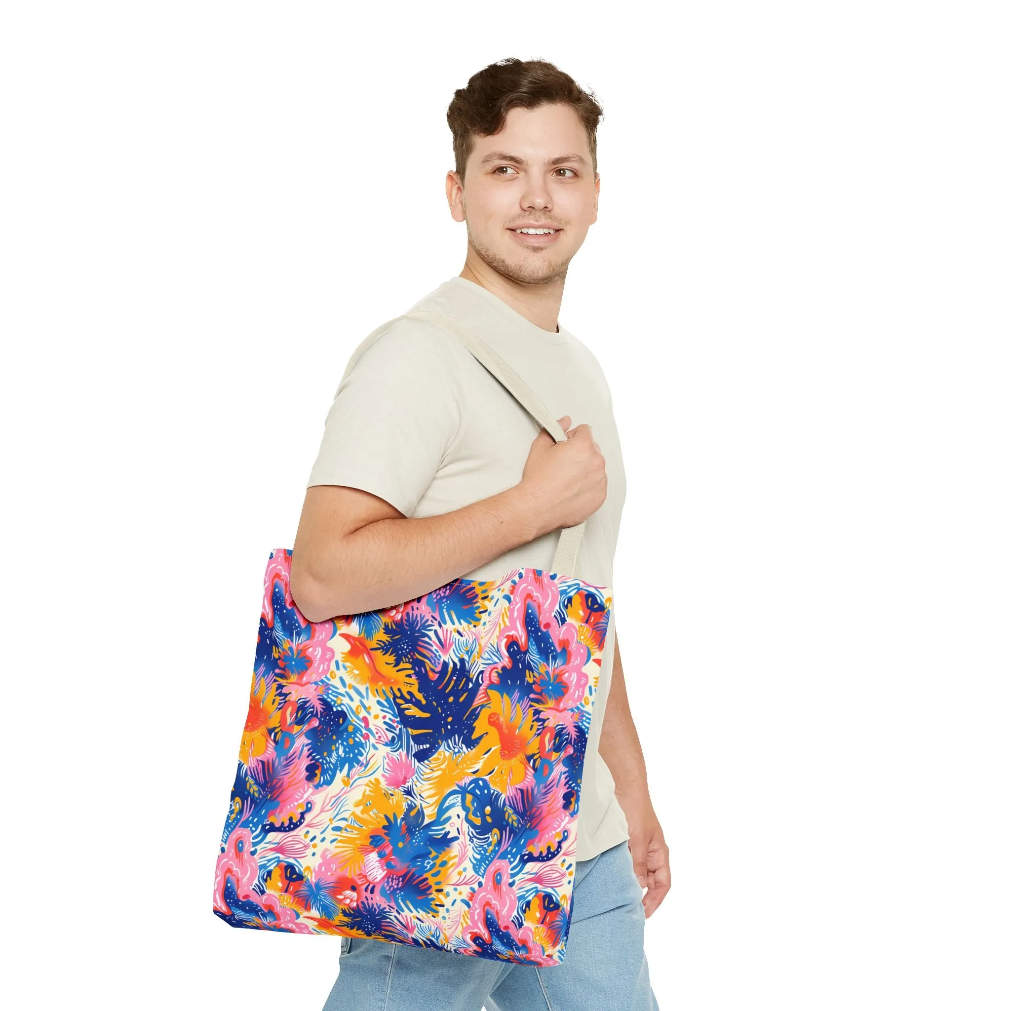 Splatter Blossom Tote Bag - Make a Splash with Every Step! Available in 3 sizes.