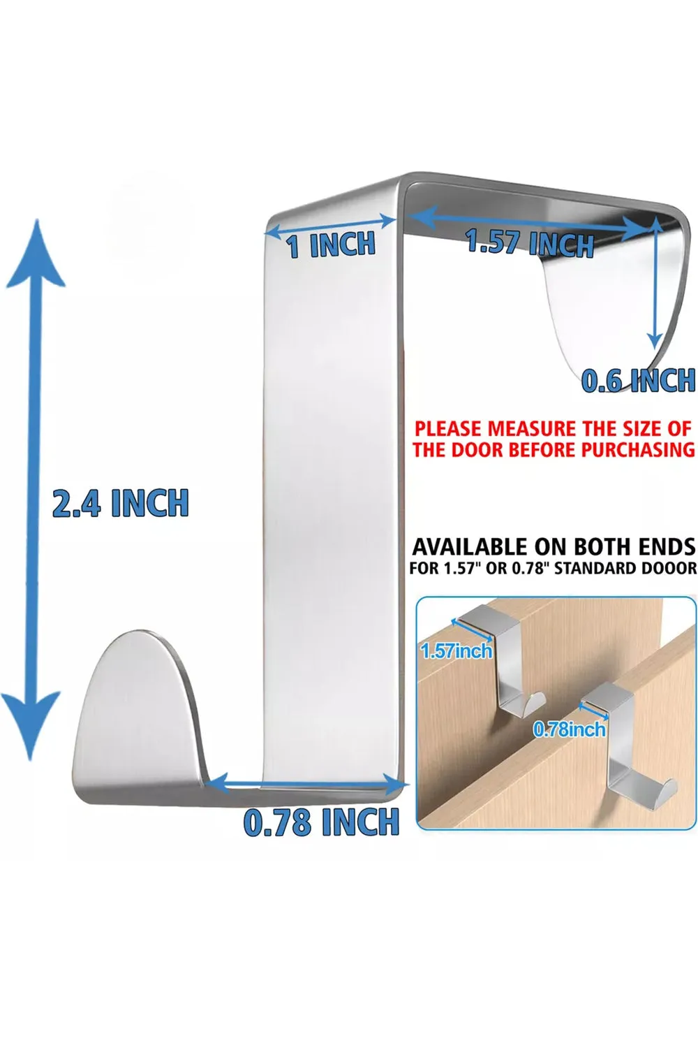 Stainless Steel Over Door Hooks