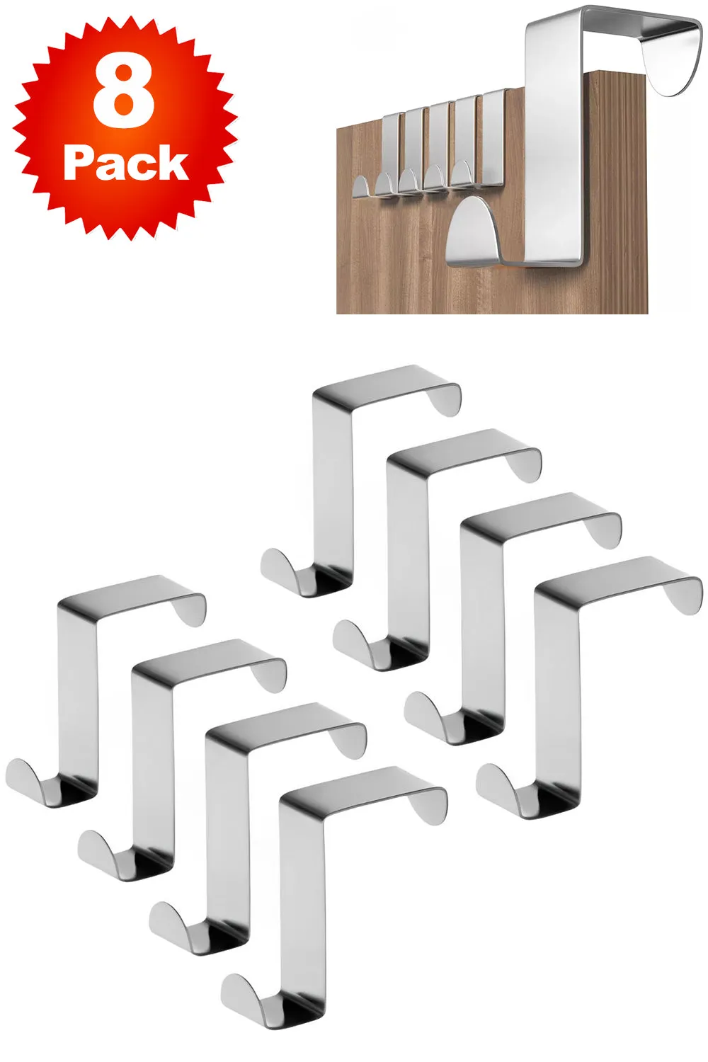 Stainless Steel Over Door Hooks