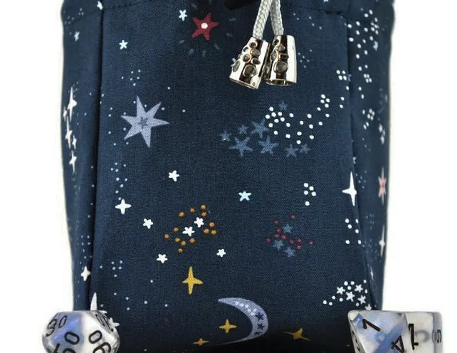 Stars and Moons Dice Bag