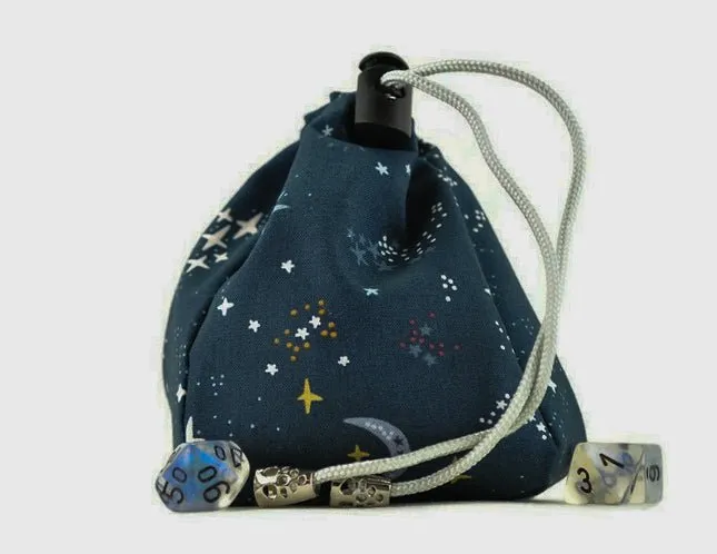 Stars and Moons Dice Bag
