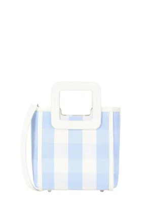 Staud Mini Shirley Bag in Sky Gingham