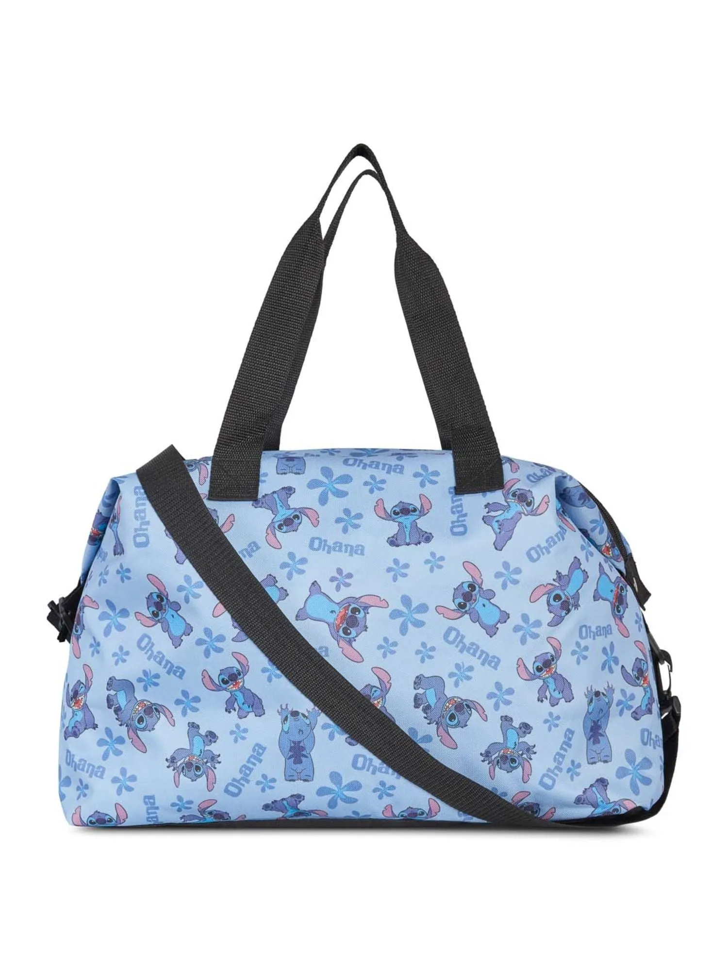 Stitch Weekender Duffel Travel Bag Disney Carry-On All-Over Print Ohana Blue