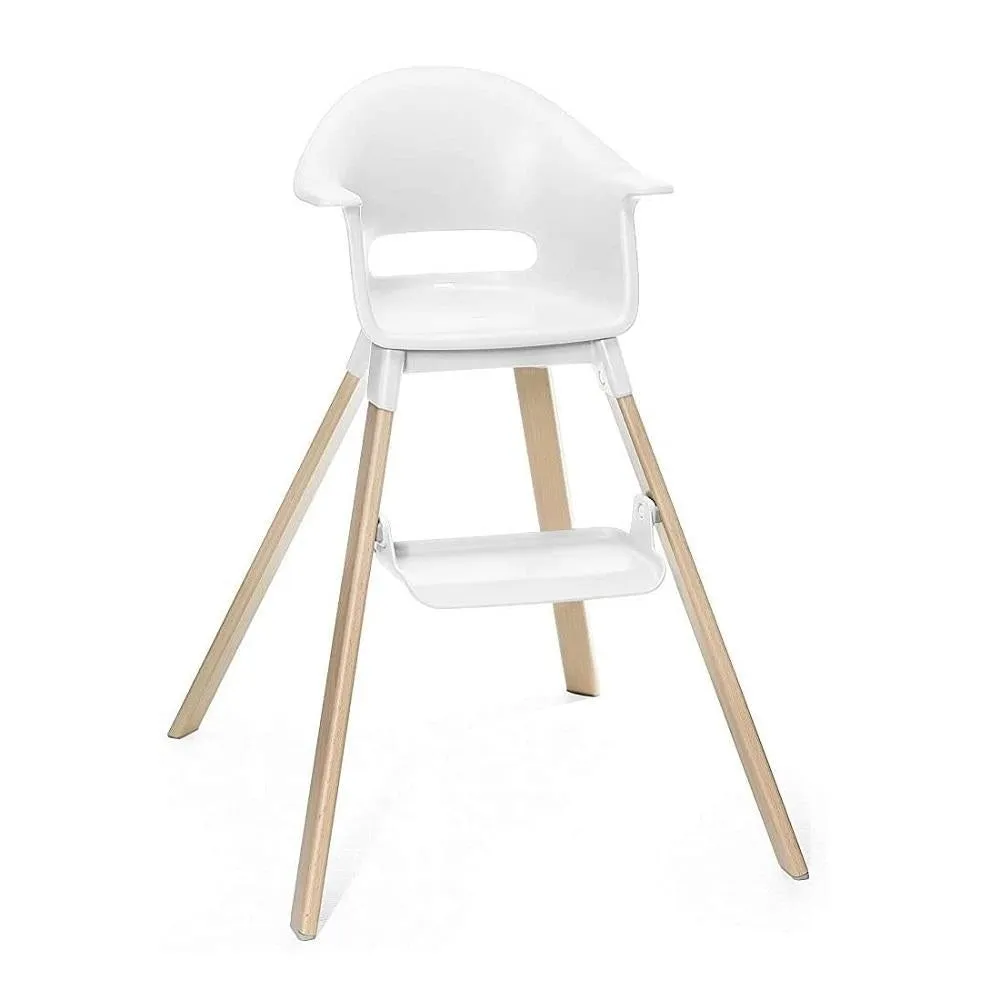 Stokke® Clikk™ High Chair & Travel Bag (White Chair/Grey Sprinkle Cushion)