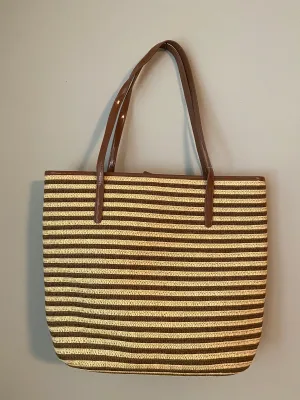 Straw Stripped Tote