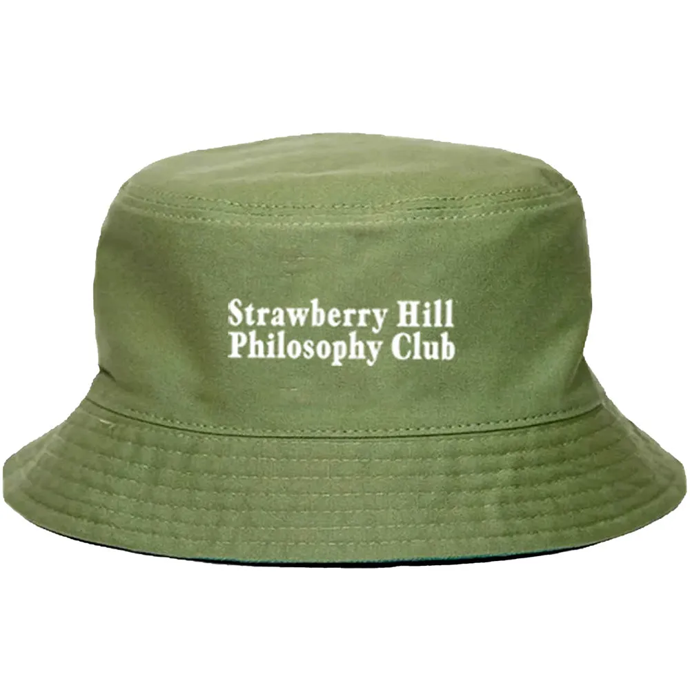 Strawberry Hill Philosophy Club Logo Duck Canvas Bucket Hat Olive