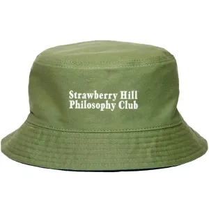 Strawberry Hill Philosophy Club Logo Duck Canvas Bucket Hat Olive