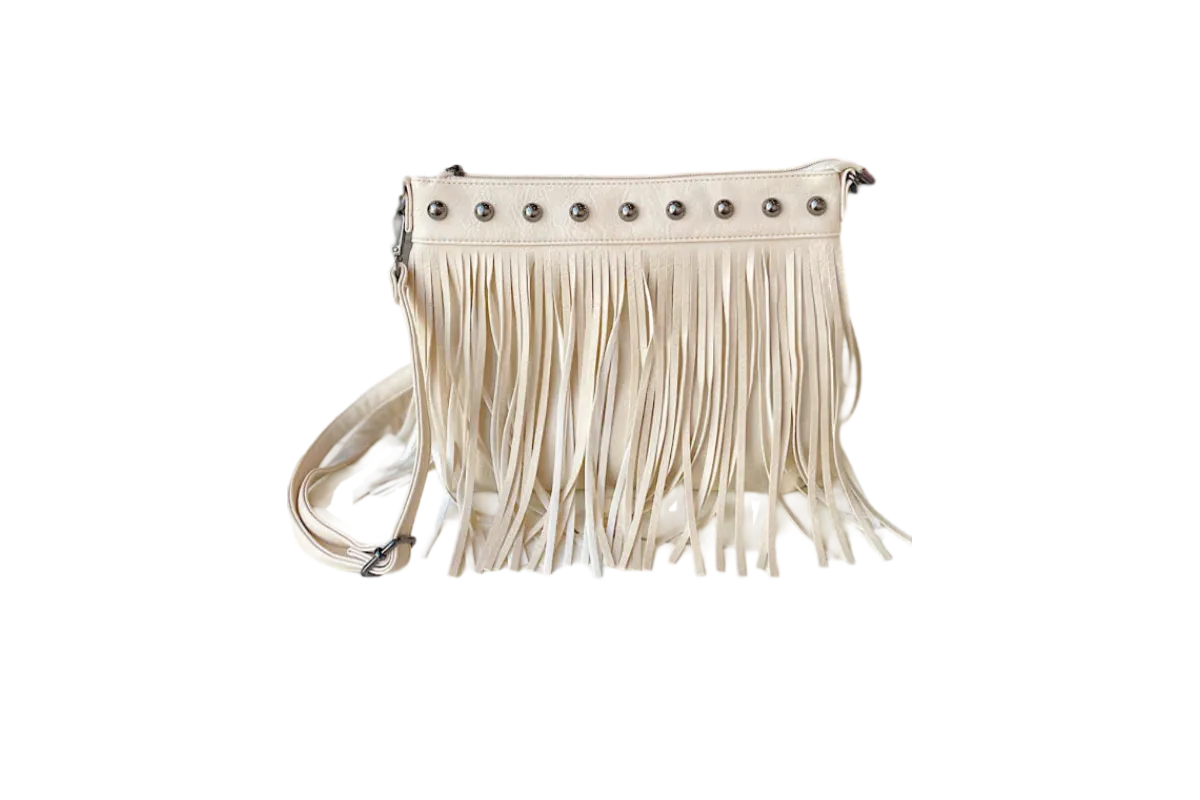 Studded Cowgirl Purse - Cream